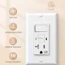 DEWENWILS 20A GFCI Switch Outlet Combo, Tamper-Resistant GFCI Electrical Outlet, 20 Amp GFCI Outlet, Weather Resistant Ground Fault Circuit Interrupter, Self-Test with LED Indicator, ETL Listed, White