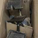 Retro Christmas Stocking Holders for Mantel - Set of 4 Vintage Heavy Hangers for Fireplace Decorations - Reindeer, Snowflake, Santa, Snowman Hooks