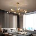 Flashing God Sputnik Chandeliers - Modern Crystal, 9-Light Gold Chandelier for Dining Room, Kitchen Light Fixtures