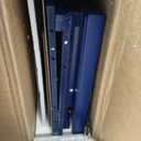 Huuger Nightstand with Charging Station, Blue Nightstand with 2 Drawers, Bed Side Table for Bedroom, Bedside Table with Storage, Modern Nightstands, Metal Knobs, Painted Surface