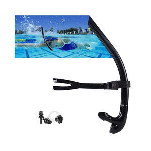 Swim Snorkel for Lap Swimming，No Loud gurgling Noise No Hurt Forehead No Slip Swimming Snorkeling Training for Adult/Kid/Youth,Swimmer Snorkle Center Mount Snorkel One-Way Purge Valve