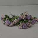 6Pcs Artificial Flowers（No Vase）(Light Purple)