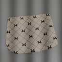 ZLFSRQ Corduroy Makeup Bag for Women Preppy Large Capacity Cosmetic Bags Travel Toiletry Organizer Pouch for Purse Zipper Makeup Brushes Storage Tote Bag Cute Y2K Aesthetic Essential BagsKhaki Bow