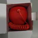 Retro Handset for Mobile Phones  Classic Wired Phone Handset with Type-C Connector, Vintage Landline for iPhone, Android, Smartphone, Call Receiver, Comfortable Grip, Stylish Phone Accessory (Red)