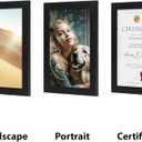 HORLIMER 4x6 Picture Frame Set of 12, Black Picture Frames Display 4 by 6 Photo for Wall or Tabletop