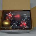 12 Pcs Christmas Ball Ornaments 2.36 Inch Mouse Plastic Ball Tree Ornaments Red and Black Christmas Tree Decorations Yellow White Dot Decorations for Party Xmas Trees Home Decor (Cute)