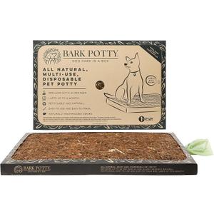 Bark Potty Large Dog Potty Training Box - Disposable, Long-Lasting Pee Pad Litter Replacement - Leak Resistant, Multi-Use, Odor Control, Indoor/Outdoor Toilet Tray