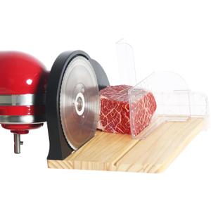 Food Slicer Attachments Compatible with KitchenAid Stand Mixer, Quick and Precise Slicing Accessories for Deli, Meat, Bread, Vegetables, Fruit, and Cheese, Semi-Automatic