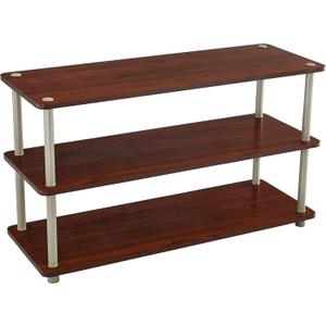 ClosetMaid 3-Tier Shelf Organizer Unit for Shoes, Accessories, Hats, Purses, Bags, in Entryway or Closet, Wood Shelves with Metal Frame, Cherry