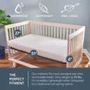 Naturepedic Organic Baby Crib Mattress - 2-Stage Lightweight Infant & Toddler Mattress - Waterproof Bed Mattress for Crib - Non-Toxic for Baby and Toddler Bed - 52" x 28