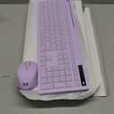 Wireless Keyboard and Mouse for MacBook, seenda Full-Size Wireless Keyboard with Phone Holder, 2.4G USB A & Type C Receiver, Compatible for Mac, MacBook/Air/Pro Windows Computer/Desktop/Laptop, Purple