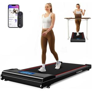 Lichico Walking Pad Treadmill Under Desk for Home with BLDC Core and Extra-Large Belt, Remote and App Control, Portable and Compact for Small Space