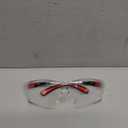 NoCry Clear Safety Glasses for Men and Women with Anti-Fog and Scratch-Resistant Wrap-Around Lenses, Adjustable Temples and Nose Pads, ANSI Z87 Certified Protective Eyewear with 100% UV Shielding (Black & Red)