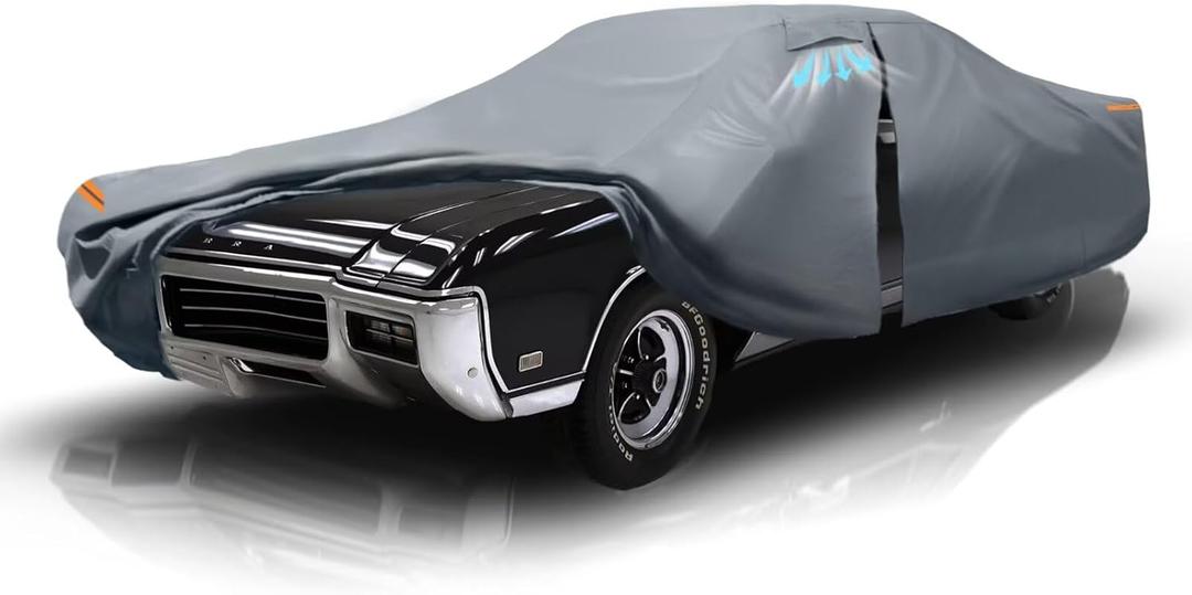 Waterproof Riviera(1966-2000) Car Cover with Breathable Vents, [2025 Upgrade] Premium Covers with Cotton Liner and Zipper Door, Sun Rain Snow Dust Uv Protection.(Gift with Towel)