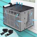 Window Air Conditioner Cover for Outside 21"W x 16"D x 15"H, Waterproof Outside Window Ac Cover, Ventilated Mesh Window Ac Unit Cover to Protect Against Cotttonwood Fluff, Leaves, Debris, Pine Needles