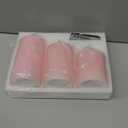 Eywamage Pink Flameless Pillar Candles with Remote, Flickering LED Wax Candlles Battery Powered Set of 3