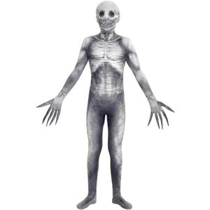 Morphsuits The Rake Costume for Kids, Zalgo Scary Boys Halloween Costume, Halloween Costumes for Kids (Medium, Gray)
