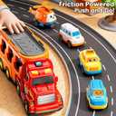 Trucks for Toddlers 3-4 Years, Toys for 3 4 5 6 7 Years Old Boy, 5 in 1 Carrier Transport Truck Vehicle Toy Set with Sound and Light, Christmas Birthday Gift for Kids 3 4 5 6 Years Old