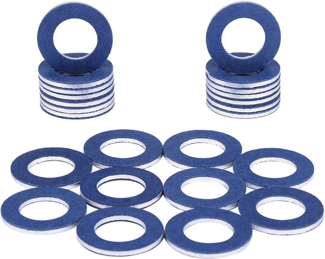 90430-12031 (24Pcs) Aluminum Oil Drain Plug Gaskets Fits for Toyota Lexus Scion Crush Washer Seals Replaces# 9043012031