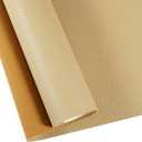 53.9x16.9 Inch Beige Upholstery Faux Leather Fabric Vinyl Rolls for Furniture Cover Reupholster Sofa Chairs Cushiones Earrings Hair Bows Decorations