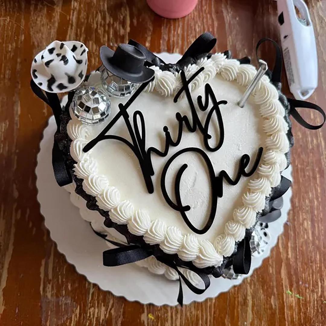 Acrylic Thirty one Cake Topper,31th Birthday Cake Toppers,31th Anniversary Party Decorations Supplies for Happy 31th Birthday Anniversary Party Cake Decorations Supplies