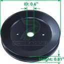 2 Pack 153535 Pulley Replaces 532173436 532129861 532177865 539112171 Craftsman 173436 129861 177865 21546127 for Husqvarna 54" 48" 46" YTH18542 YTH24V48 Z254 LT1000 LT2000 RZ5424 Tractors