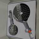 MakeFit Dual Handheld Shower Head Combo, 2-in-1 Rain Shower Heads System 8 Inch Rainfall Shower Head and 10 Modes High Pressure Hand Held Showerhead with Built-in Power Wash