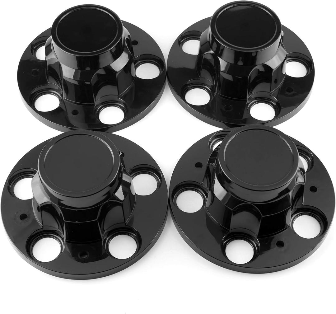 RTRHINOTUNING 4PCS 171mm Wheel Center Caps Compatible with Jimmy 10 Van 20 Van Suburban 15649148 15649141 Black Hub Caps