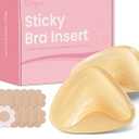 Pack of 2 Double Sided Sticky Bra Inserts Reusable | Push Up Lift Self-Adhesive Pads for Strapless, Bikini, Swimsuit, and Sports Bras | Comfortable, Invisible Support for a Natural Look | Long-Lasting Beige, Size B 