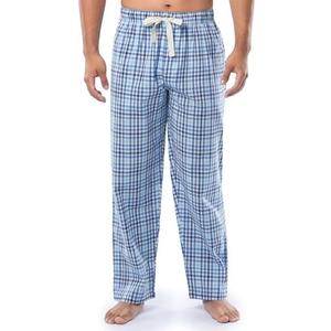 Izod Men's Relaxed Fit Cotton Printed Poplin Drawstring Sleep Pant, L