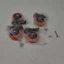 4 inch Stem Caster Wheels 2000lbs, Threaded Stem Casters Set of 4 Heavy Duty, 3/ 8"-16 x 1(Stem Diameter 3/ 8", Length 1"), Safety Dual Locking Caster, Industrial Castor Wheels for Cart, Furniture
