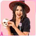 9 Pcs Halloween Nurse Badge Reel Retractable Pink Glitter Ghost Ghost Pumpkins Halloween Spooky Acrylic Badge Holder with ID Badges for Nursing Student Doctor Office Hospital