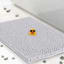 Standard Chenille Bath Mats 34"x21", Plush Absorbent Bath Mats Quick Dry, Soft & Machine Washable, Non Slip Carpet for Bathroom, Thick Bathroom Rugs, Shower Restroom Rug, Alfombras De Bano, Bathrugs (White)