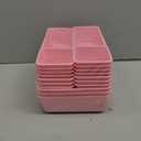 25 PCS Plastic Drawer Organizers Set, 4 Sizes Vanity Organizer, Makeup and Desk Drawer Organizer Trays, Organization and Storage for Makeup, Bathroom, Kitchen Utensils and Office (Pink)