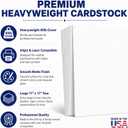 11x17 Cardstock Paper 80lb 216gsm, 100 Sheets Matte White Heavyweight - Tabloid Paper Thick, Ledger Paper, Inkjet & Laser Printer Compatible - Flyers, Presentation Posters, Menus, Brochures