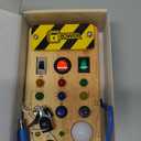 Montessori Busy Board for 1-3 Toddlers | LED Light, Sensory Learning Toy