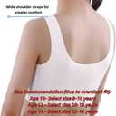 Demifill Teen Girls Seamless Sports Bra Tagless No Show Training Bra with Removable Padding Bras for Teens Multipack