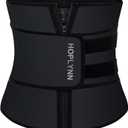 HOPLYNN Neoprene Sweat Waist Trainer Corset Trimmer Shaper Belt for Women (4X-Large, Black)