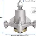 174356 Spindle Assembly for AYP/Hu sqvarna/Craftsman 46" 48" Deck Mower - 532174356 Spindle for Hu sqvarna Z246 Z246i 46" Zero-Turn Lawn Mower Deck, Craftsman GT5000 48" Lawn Tractor