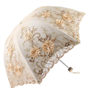 Honeystore Vintage Lace UV Sun Parasol Folding 3D Flower Embroidery Umbrella