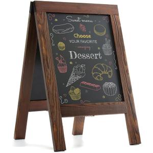 DAHAPYBOO Sandwich Board 30"x20" Solid Pine Wood Rustic Brown