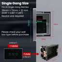Smart Switch Aluminum Frame,Need Neutral Wire,Black 3 Button | 2.5D Tempered Glass Panel,4.65 X 2.83 X 1.26 Inches,Only 2.4GHz Wi-Fi,Work with Tuya/Smart Life,App/Voice Control