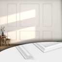 COUKIU 6 Sets Pre-Cut Wall Molding kit,Ready to Assemble Accent Molding Wainscoting Panels for Interior Walls Home Decor6 FramesStyle1) (White)