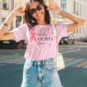 Cancer Shirt for Women Breast Cancer T-Shirt Nobody Fights Alone Shirts We Wear Pink Shirt Ribbon Short Sleeve Tee Tops (M)