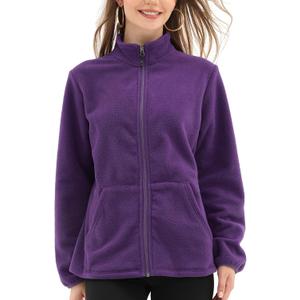 Argstar Women's Fleece Jacket with 6 Pockets (XS-2XL) (Purple, XL)