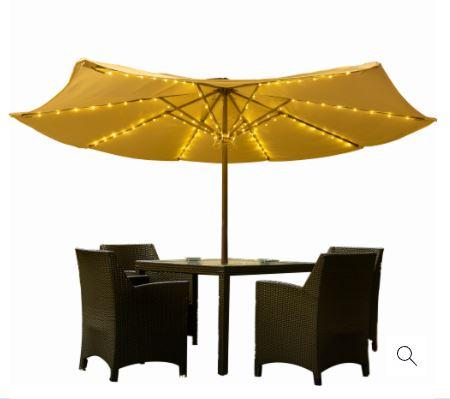 HD Designs Outdoors Solar Micro LED Umbrella Lights - Warm White
 48 In
