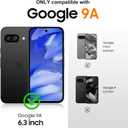 3 x Designed for Magnetic Google Pixel 9A Case,[Compatible with MagSafe] [Military Grade Drop Protection] Slim Translucent Matte Shockproof with Anti-Fingerprint Phone Case 6.3"-Black