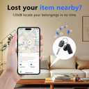 Air Tracker Tags-4 Pack: Smart Bluetooth Tracker, Compatible with Apple Find My APP (iOS Only) Replaceable Battery, IP67 Waterproof, Suitable for Luggage, Wallets, Backpacks, Keys Tracking Tag, Black