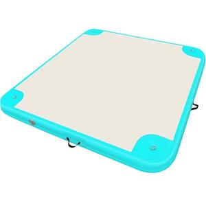 AZXRHWYGS Inflatable Floating Dock Platform Floating Island Raft Water Mat Swim Raft with None-Slip Surface for Pool Beach Ocean Size: 8 x 6ft