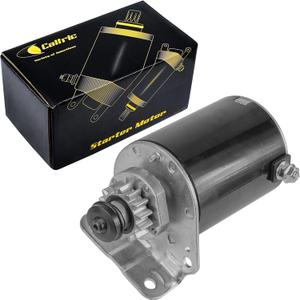 Caltric Starter Compatible With John Deere Tractor Lawn and Garden E100 E110 100 Series / 14 Teeth Improved Steel Gear